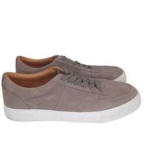 Express Men's  SZ 11 Taupe Brown Suede Leather Lace Up Preppy Sneakers Shoes